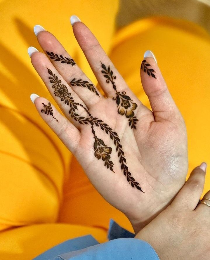 Front Finger Mehndi Design 22
