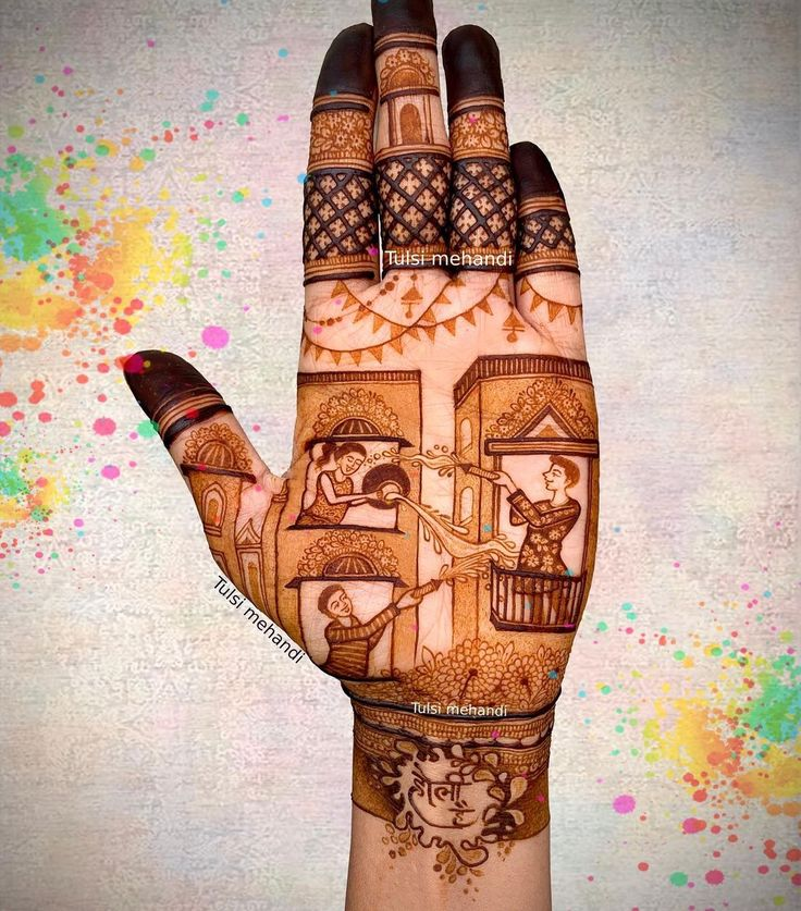 mehndi-designs-for-Holi 4
