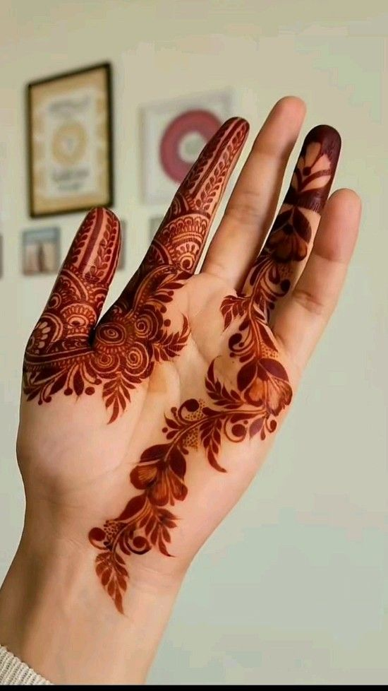 Front Finger Mehndi Design 12