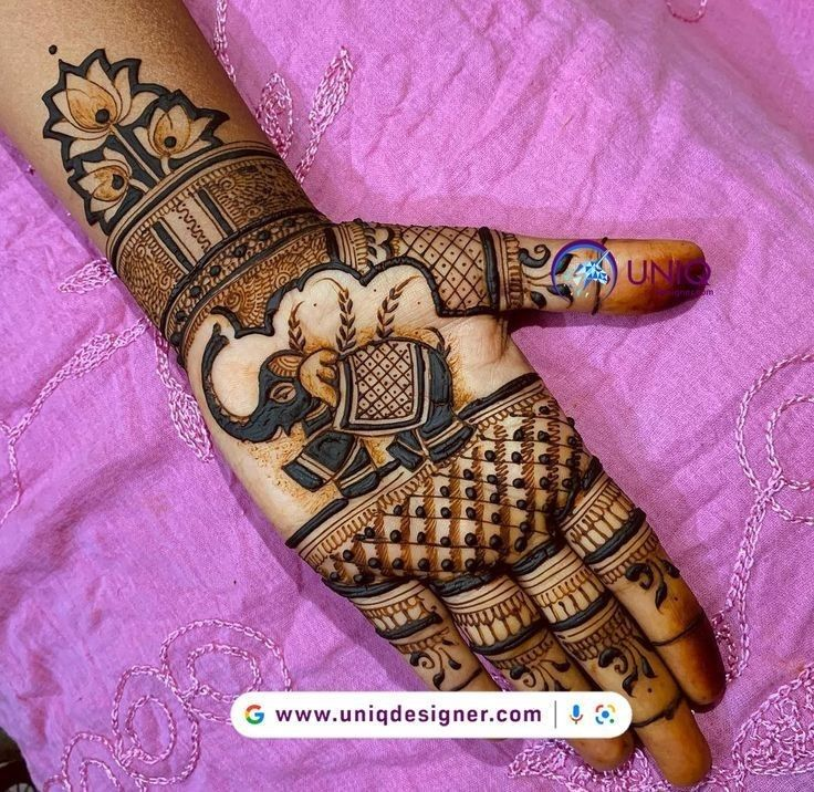 Elephant Mehndi Design 4