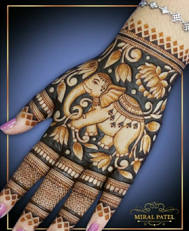 Elephant Mehndi Design 5