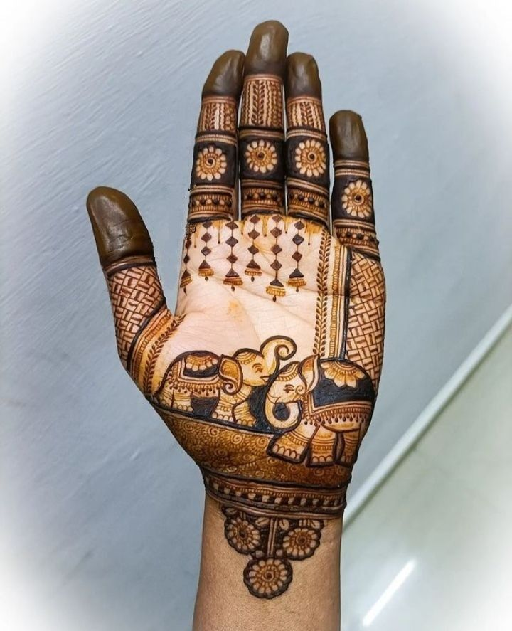 Elephant Mehndi Design 7