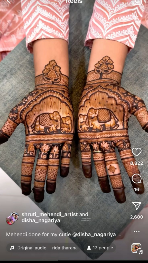 Elephant Mehndi Design 9