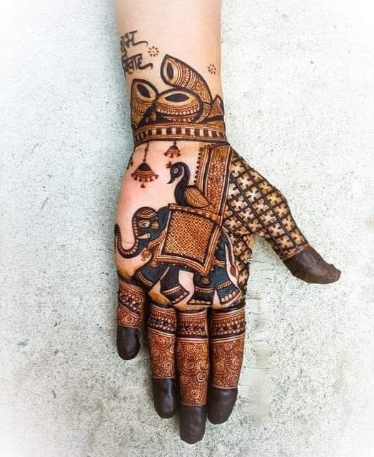 Elephant Mehndi Design 13