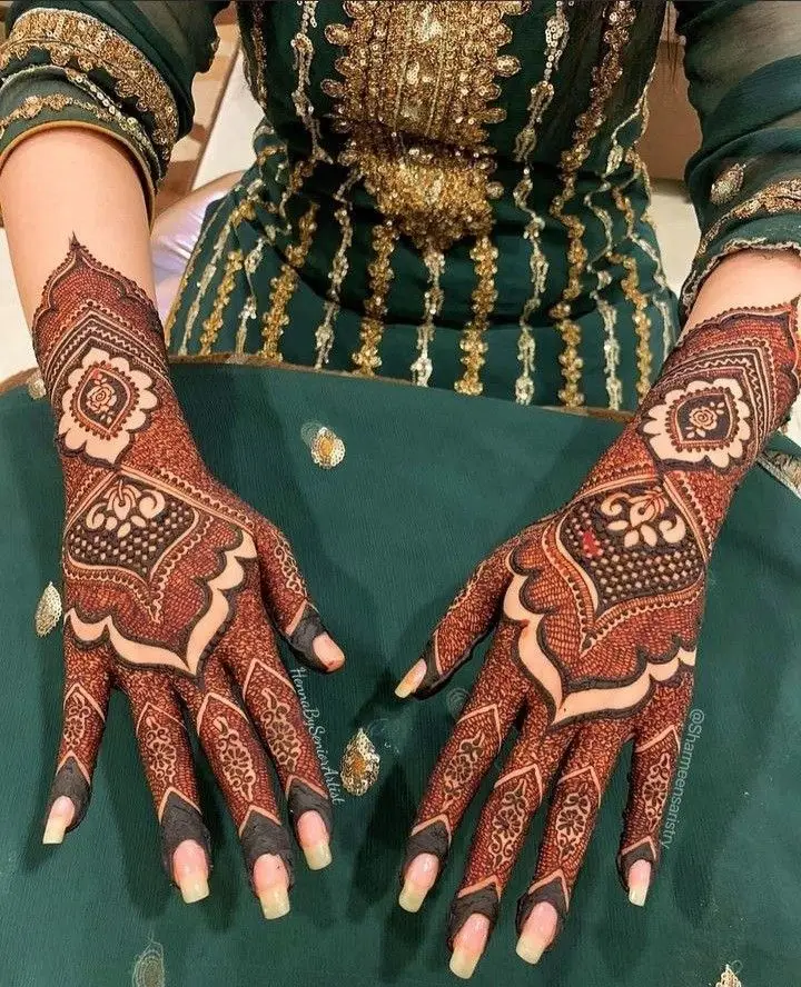 Heavy Mehndi Designs For Bridal 6