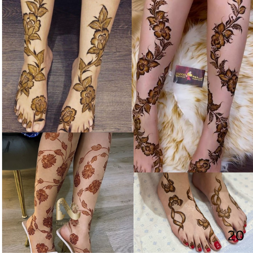 Bridal Mehndi Designs For Legs